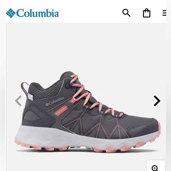 🥾Columbia Peakfreak™ II Mid Outdry™ Women’s Boots-9-Dark Grey/ Coral-NWT