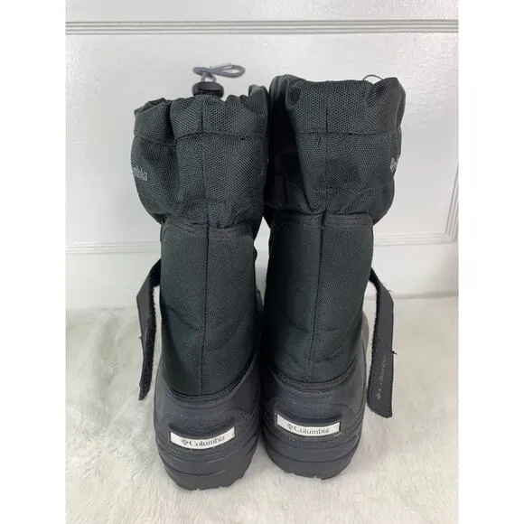 Columbia Powderbug Plus II Youth Size 6 Black Winter Snow Boots BY1326-012