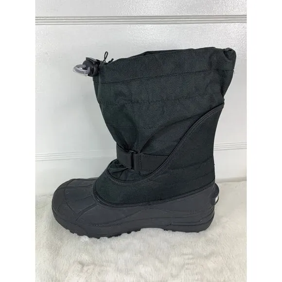 Columbia Powderbug Plus II Youth Size 6 Black Winter Snow Boots BY1326-012