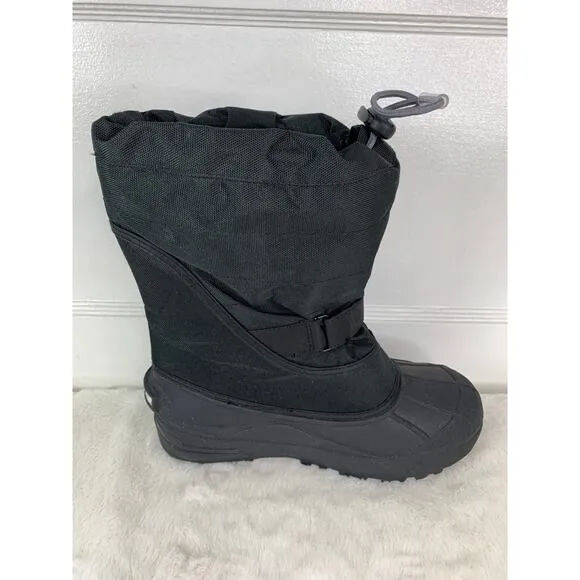 Columbia Powderbug Plus II Youth Size 6 Black Winter Snow Boots BY1326-012