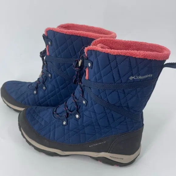Columbia Women’s Clayton Cliffs WaterProof Techlite blue /Pink Size 9
