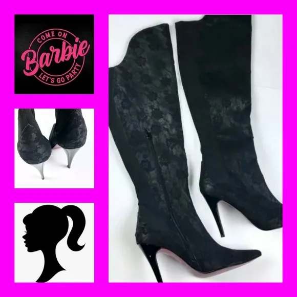 COPY - Black stiletto heel boots size women 39