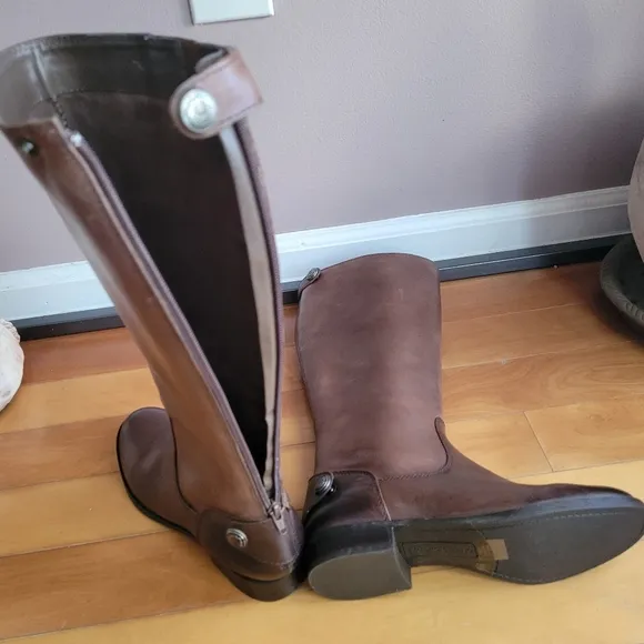 COPY - Boots Arturo Chiang Fierce Leather Riding Boots Size 6.5M Brown Tall 15.…