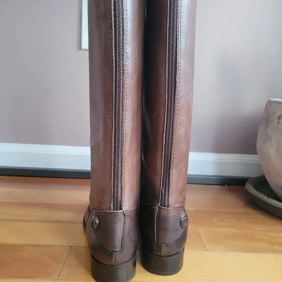 COPY - Boots Arturo Chiang Fierce Leather Riding Boots Size 6.5M Brown Tall 15.…
