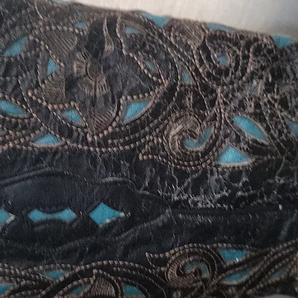 Corral boots turquoise and black, distressed size 8.5