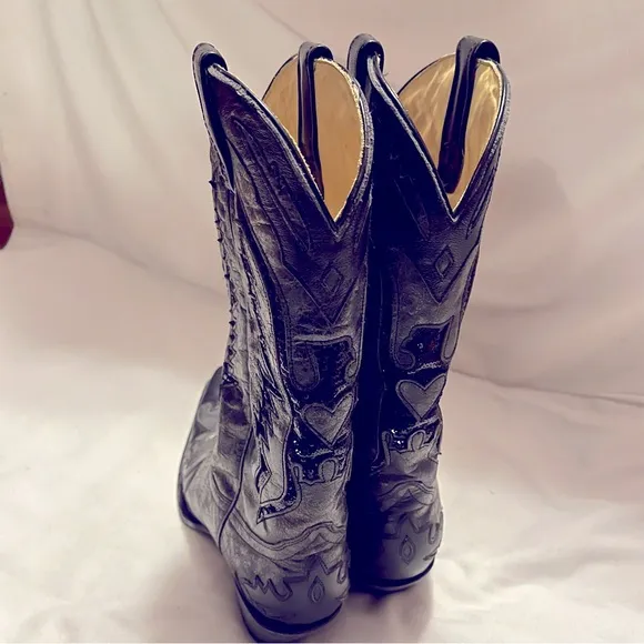 CORRAL Eagle sequin inlay snip toe cowgirl boots