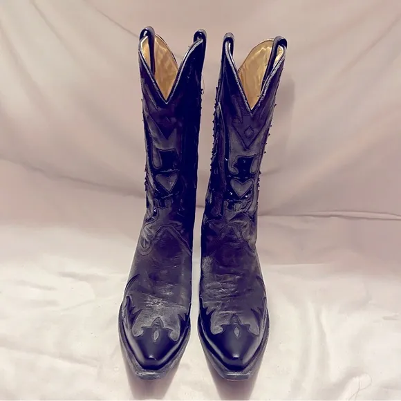 CORRAL Eagle sequin inlay snip toe cowgirl boots