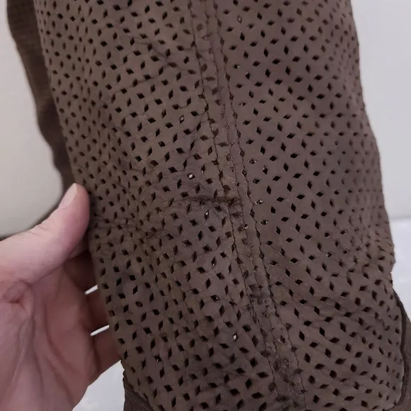 CORRAL Perforated Leather Riding Boots US 8