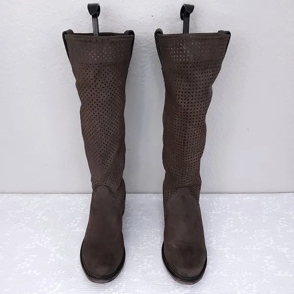 CORRAL Perforated Leather Riding Boots US 8