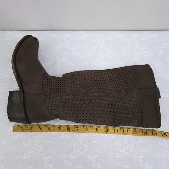 CORRAL Perforated Leather Riding Boots US 8