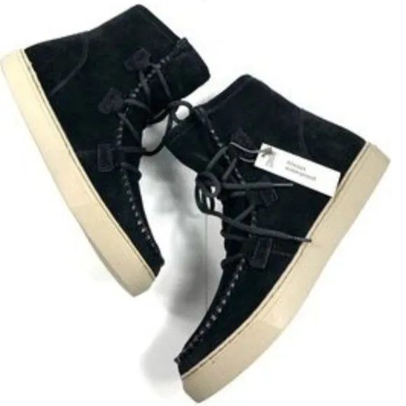 Cougar “Fabiola” Waterproof Black Suede Lace Up Ankle Boots Size 10 NIB
