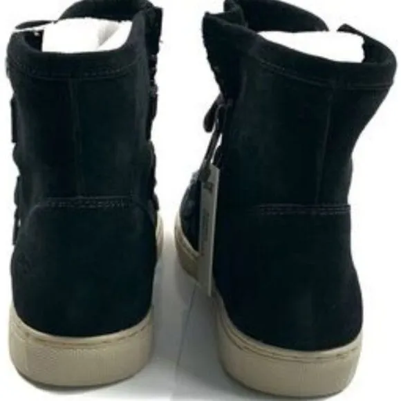 Cougar “Fabiola” Waterproof Black Suede Lace Up Ankle Boots Size 10 NIB