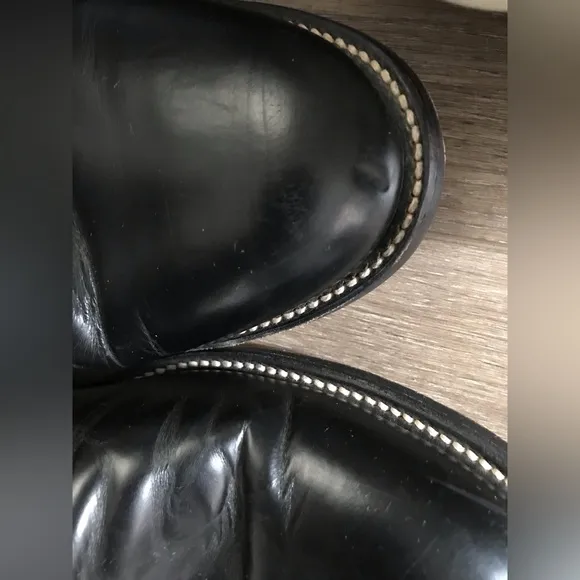 Cowboy boots black leather neolite