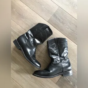 Cowboy boots black leather neolite