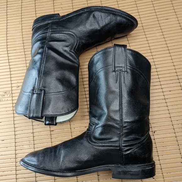 Cowtown men's sz 8EE black leather cowboy Western Boots
