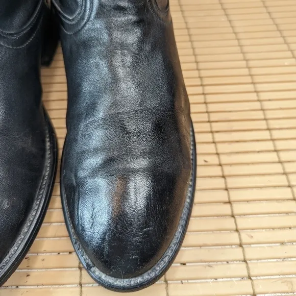 Cowtown men's sz 8EE black leather cowboy Western Boots