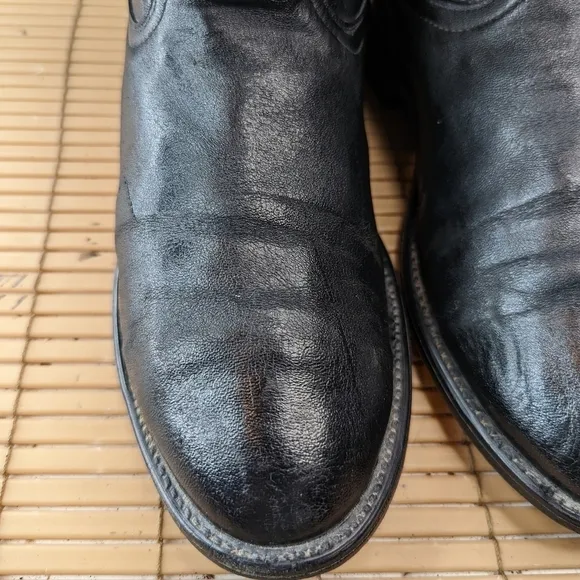 Cowtown men's sz 8EE black leather cowboy Western Boots