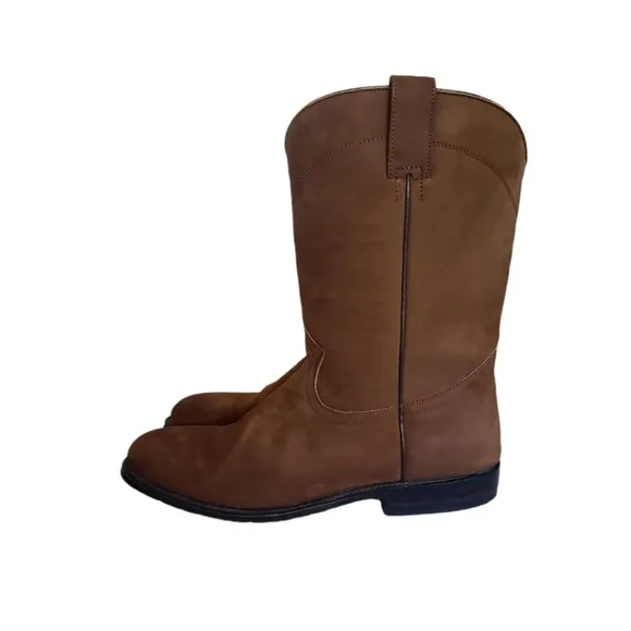 Crazy Bull Botas Women's Western Boots Brown Suede Leather Size 10