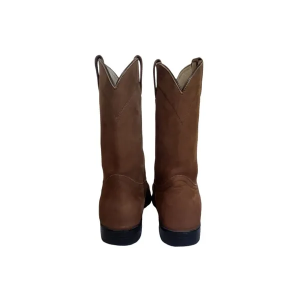 Crazy Bull Botas Women's Western Boots Brown Suede Leather Size 10