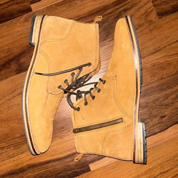 Crēvo Tan Suede Men's Boots - Kelston Chestnut Size 13