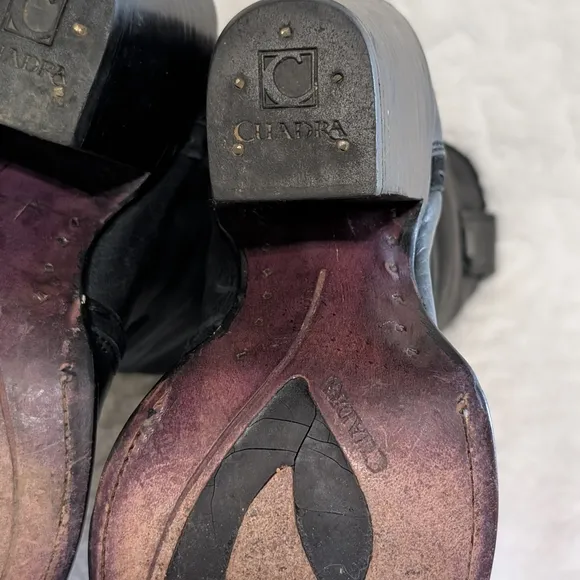Cuadro Black leather Cowboy Boots