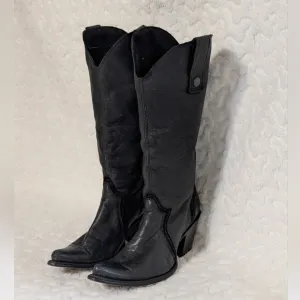 Cuadro Black leather Cowboy Boots