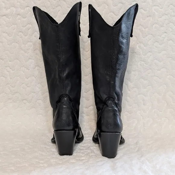 Cuadro Black leather Cowboy Boots