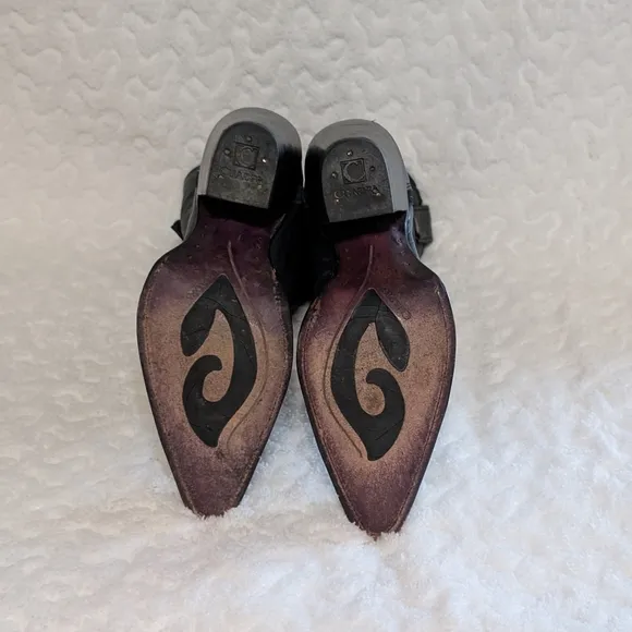 Cuadro Black leather Cowboy Boots