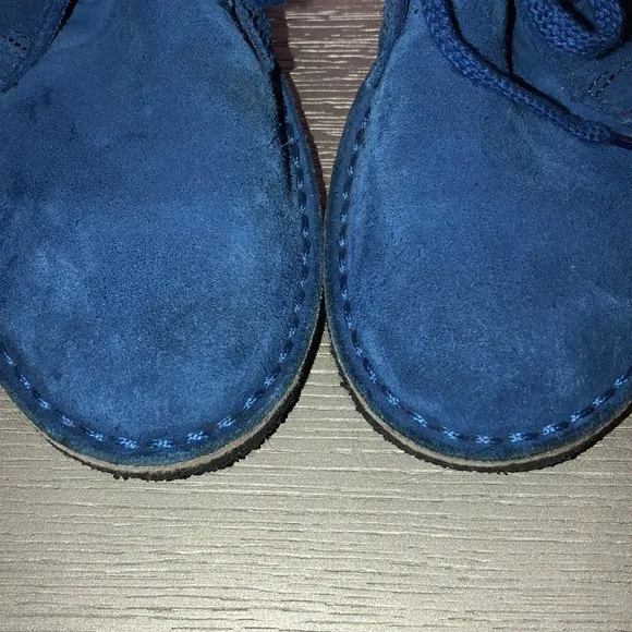 CuteCrew kids blue boots suede size 4