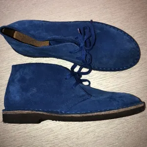 CuteCrew kids blue boots suede size 4