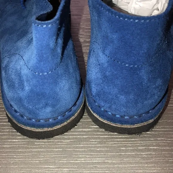 CuteCrew kids blue boots suede size 4