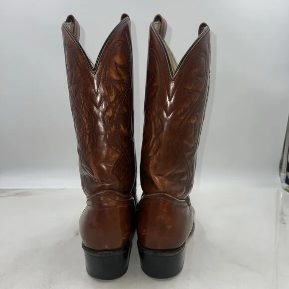 Dan Post Boots Mens SZ 8.5 D Milwaukee Antique BROWN Leather WESTERN