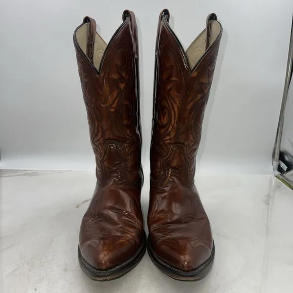 Dan Post Boots Mens SZ 8.5 D Milwaukee Antique BROWN Leather WESTERN