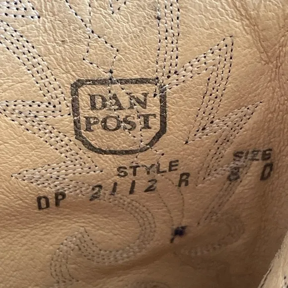 Dan Post boots size 8 D