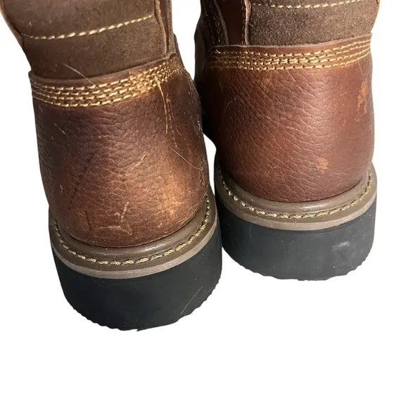 DAN POST JOHN DEERE Work Boots Brown Lace Up Orthotic Insert Mens Size 12 M
