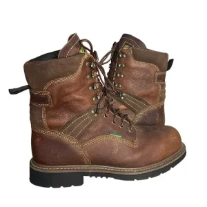 DAN POST JOHN DEERE Work Boots Brown Lace Up Orthotic Insert Mens Size 12 M