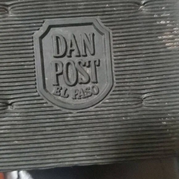 Dan Post Vtg Leather Cowboy Boots Size 8.5