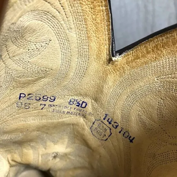 Dan Post Vtg Leather Cowboy Boots Size 8.5