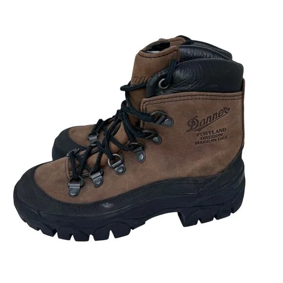 Danner Combat Hiker Hiking Boots Lace Up Round Toe Leather 43513X Brown Size‎ 3