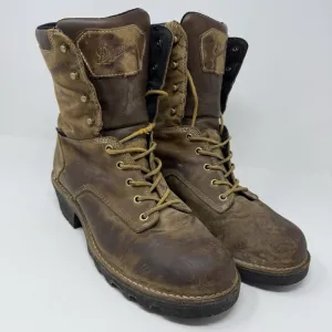 Danner Logger Boots Mens 10 Brown Leather Waterproof Vibram Work 15439
