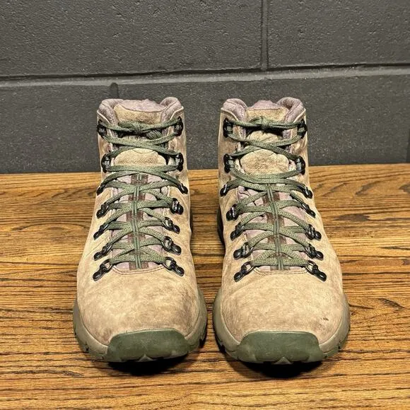 Danner Mountain Brown Green Leather Hiking Boots Men’s 10 D