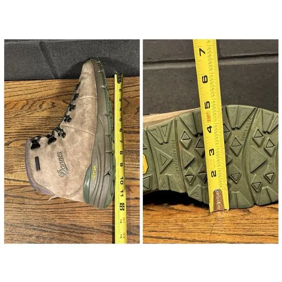 Danner Mountain Brown Green Leather Hiking Boots Men’s 10 D