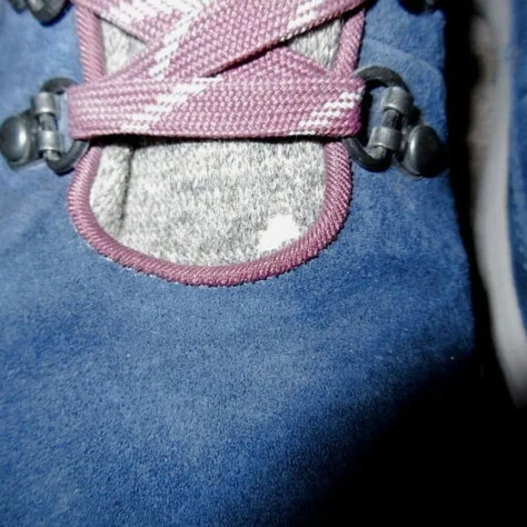 DANNER Women ADRIKA Hiker BOOTS Size 8.5 WOOL Suede WATERPROOF Mountain NAVY Lug