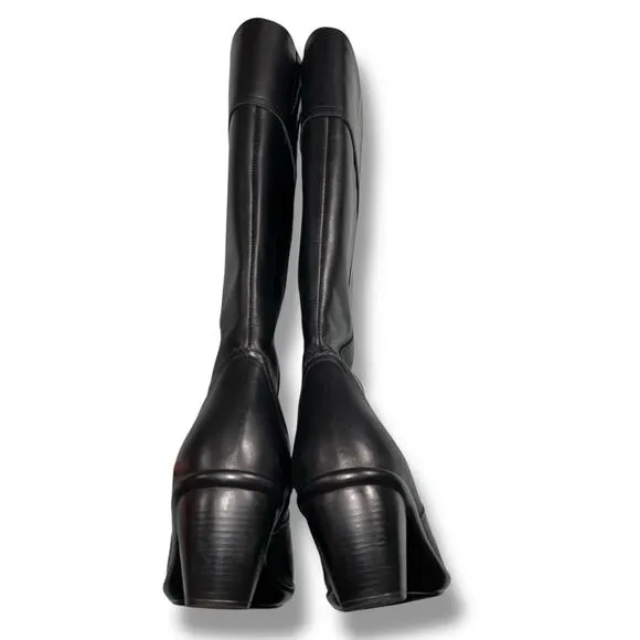 Dansko Womens Genuine Leather Riding Boots Heeled Zip Closure Solid Black Sz 41