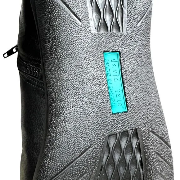 David Tate Sportivo Mens Ankle Boots Black Waterproof Leather Zip Up‎ Size 13W