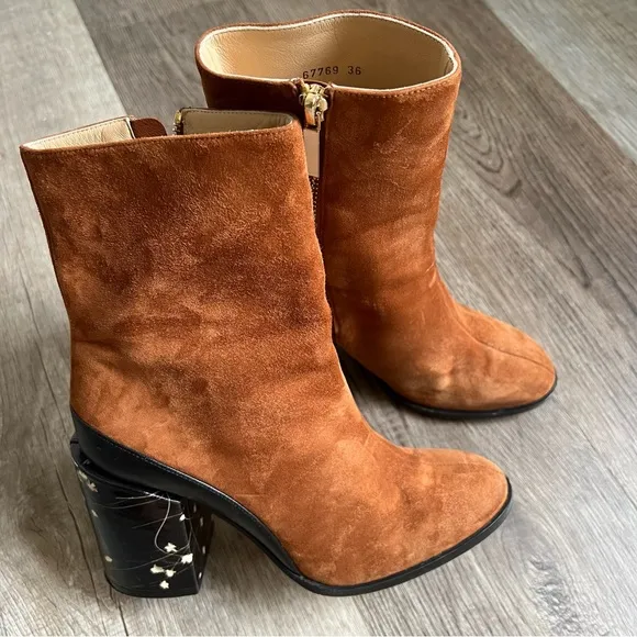 Dear Frances Spirit Boots in Copper Suede 36
