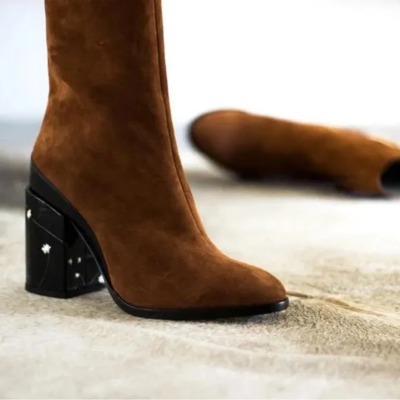 Dear Frances Spirit Boots in Copper Suede 36