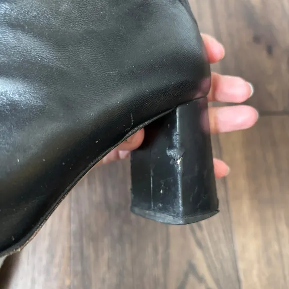 Dear Frances The Cube Boots Black Leather Boots Minimalist Italy Sz 37.5 (US 7)