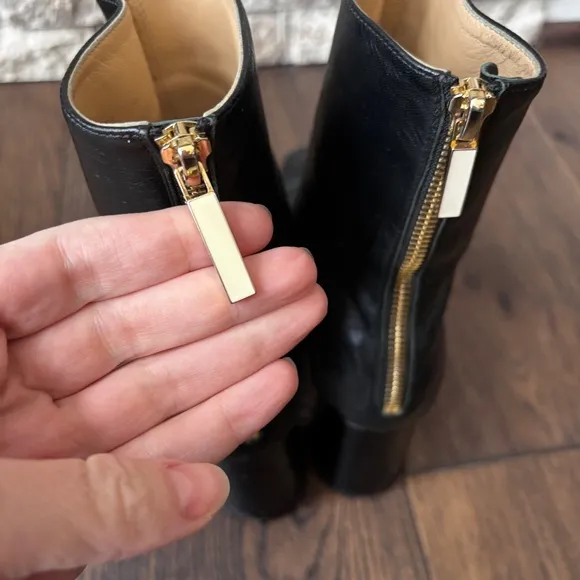 Dear Frances The Cube Boots Black Leather Boots Minimalist Italy Sz 37.5 (US 7)