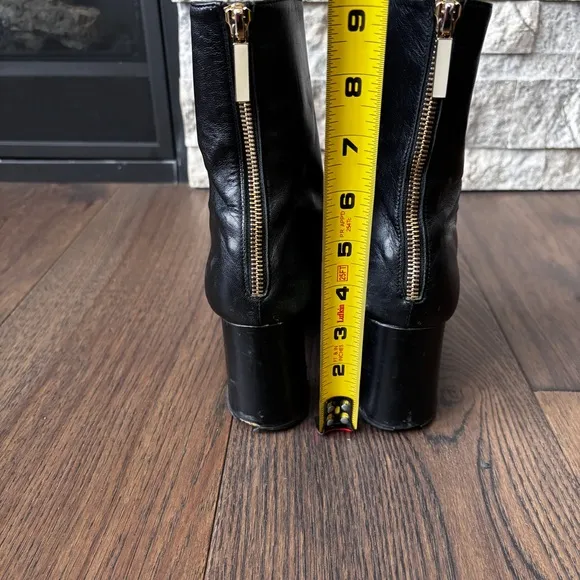 Dear Frances The Cube Boots Black Leather Boots Minimalist Italy Sz 37.5 (US 7)